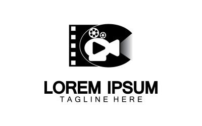 Film-Player-Film-Logo-Symbol Vektor-Vorlage Version v12