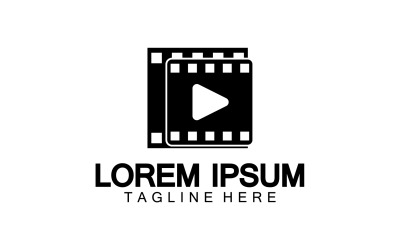 Filmový přehrávač filmové logo ikona vektorové šablony verze v13