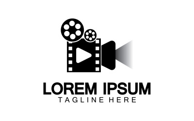 Filmový přehrávač filmové logo ikona vektorové šablony verze v8