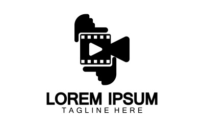 Filmspelare film logotyp ikon vektor mall version v17