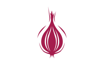 Icona vegetale cipolla logo vettore versione 2