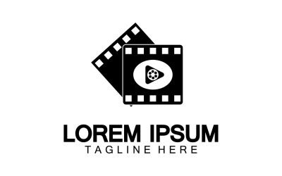 Odtwarzacz filmów ikona logo filmu szablon wektor wersja v18