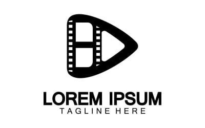 Odtwarzacz filmów ikona logo filmu szablon wektor wersja v21