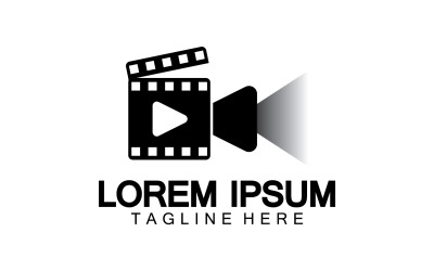 Odtwarzacz filmów ikona logo filmu szablon wektor wersja v9