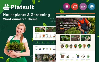Platsult - Landskapsarkitektur, trädgårdsskötsel och blommor WooCommerce-tema