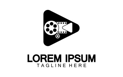 Szablon wektora ikony logo filmu odtwarzacza filmów wersja v19