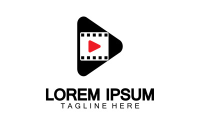 Szablon wektora ikony logo filmu odtwarzacza filmów wersja v20