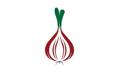 Versión vectorial del logotipo del icono de la verdura cebolla 3