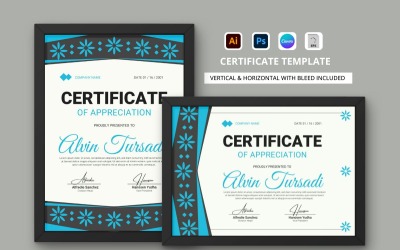 Modello di certificato di apprezzamento V19
