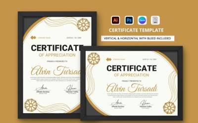 Modello di certificato di apprezzamento V24