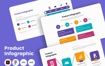 Modello di infografica del prodotto V4