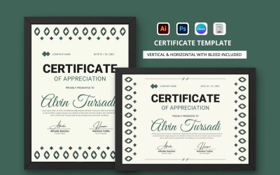 Plantilla de certificado de reconocimiento V18