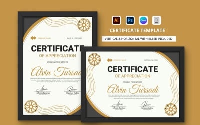 Plantilla de certificado de reconocimiento V24