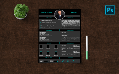 Kostenlose elegante/moderne Lebenslaufvorlage