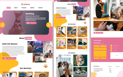 PetCare Figma-landingspagina