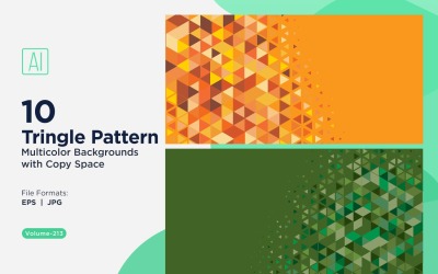 Sfondo con motivo triangolare vibrante in più colori e dimensioni 03