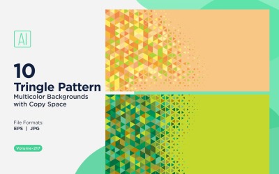 Sfondo con motivo triangolare vibrante in più colori e dimensioni 07