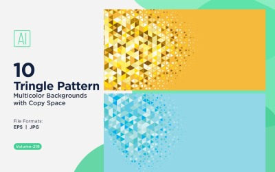 Sfondo con motivo triangolare vibrante in più colori e dimensioni 08