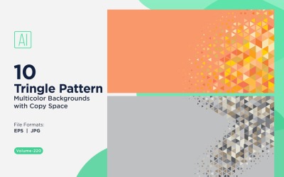 Sfondo con motivo triangolare vibrante in più colori e dimensioni 10