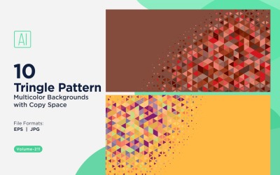 Vibrant Triangular Pattern Background in Multi Colors &amp;amp; Sizes 01