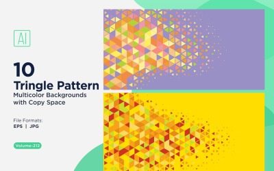 Vibrant Triangular Pattern Background in Multi Colors &amp;amp; Sizes 02