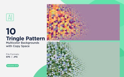 Vibrant Triangular Pattern Background in Multi Colors &amp;amp; Sizes 04