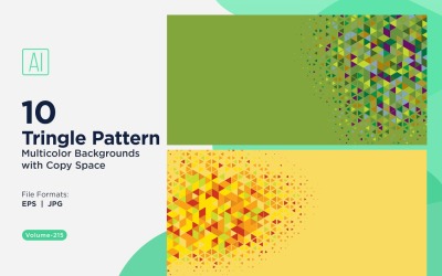 Vibrant Triangular Pattern Background in Multi Colors &amp;amp; Sizes 05