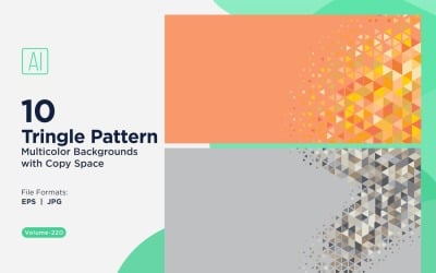 Vibrant Triangular Pattern Background in Multi Colors &amp;amp; Sizes 10