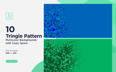 Vibrant Triangular Pattern Background in Multi Colors &amp;amp; Sizes 18