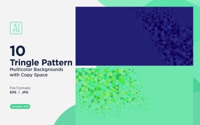 Vibrant Triangular Pattern Background in Multi Colors &amp;amp; Sizes 25