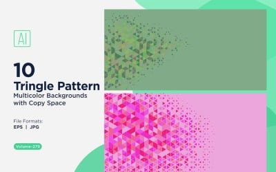 Lebendiger dreieckiger Musterhintergrund in mehreren Farben und Größen 69
