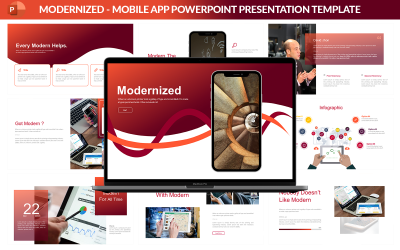 Modernisé - Modèle de présentation d&amp;#39;application mobile