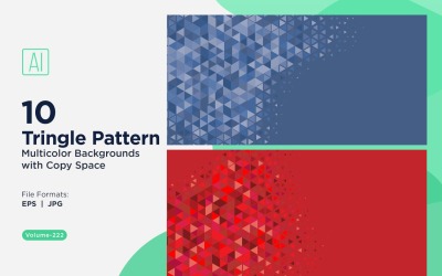 Sfondo con motivo triangolare vibrante in più colori e dimensioni 12