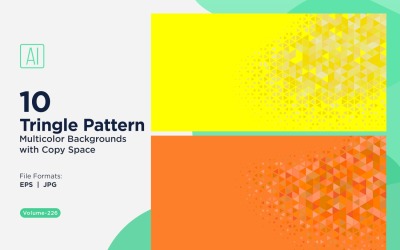Sfondo con motivo triangolare vibrante in più colori e dimensioni 16