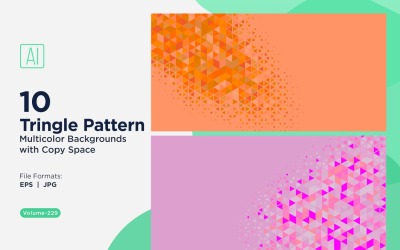 Sfondo con motivo triangolare vibrante in più colori e dimensioni 19