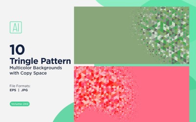 Sfondo con motivo triangolare vibrante in più colori e dimensioni 32