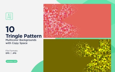 Sfondo con motivo triangolare vibrante in più colori e dimensioni 35