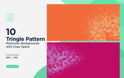 Sfondo con motivo triangolare vibrante in più colori e dimensioni 40