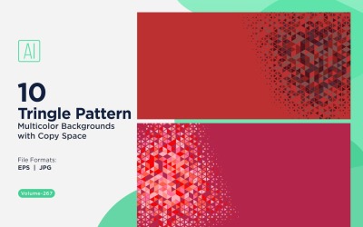 Sfondo con motivo triangolare vibrante in più colori e dimensioni 57