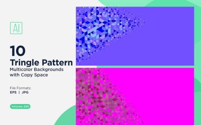 Sfondo con motivo triangolare vibrante in più colori e dimensioni 70
