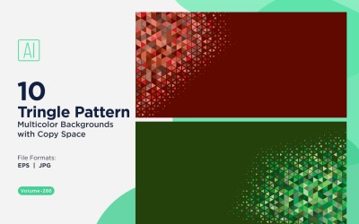 Sfondo con motivo triangolare vibrante in più colori e dimensioni 76