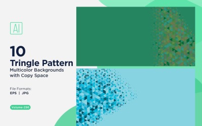 Sfondo con motivo triangolare vibrante in più colori e dimensioni 86