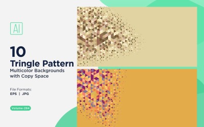 Sfondo con motivo triangolare vivace in più colori e dimensioni 74.