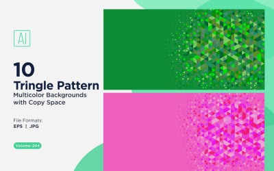 Vibrant Triangular Pattern Background in Multi Colors &amp;amp; Sizes 34