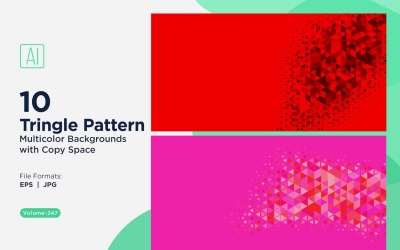 Vibrant Triangular Pattern Background in Multi Colors &amp;amp; Sizes 37