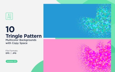 Vibrant Triangular Pattern Background in Multi Colors &amp;amp; Sizes 41