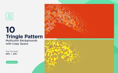 Vibrant Triangular Pattern Background in Multi Colors &amp;amp; Sizes 42