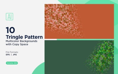 Vibrant Triangular Pattern Background in Multi Colors &amp;amp; Sizes 52