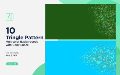 Vibrant Triangular Pattern Background in Multi Colors &amp;amp; Sizes 54