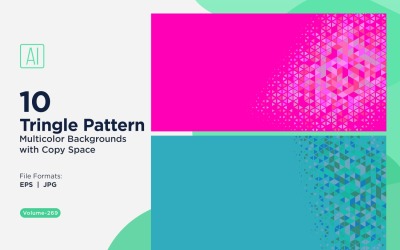 Vibrant Triangular Pattern Background in Multi Colors &amp;amp; Sizes 59